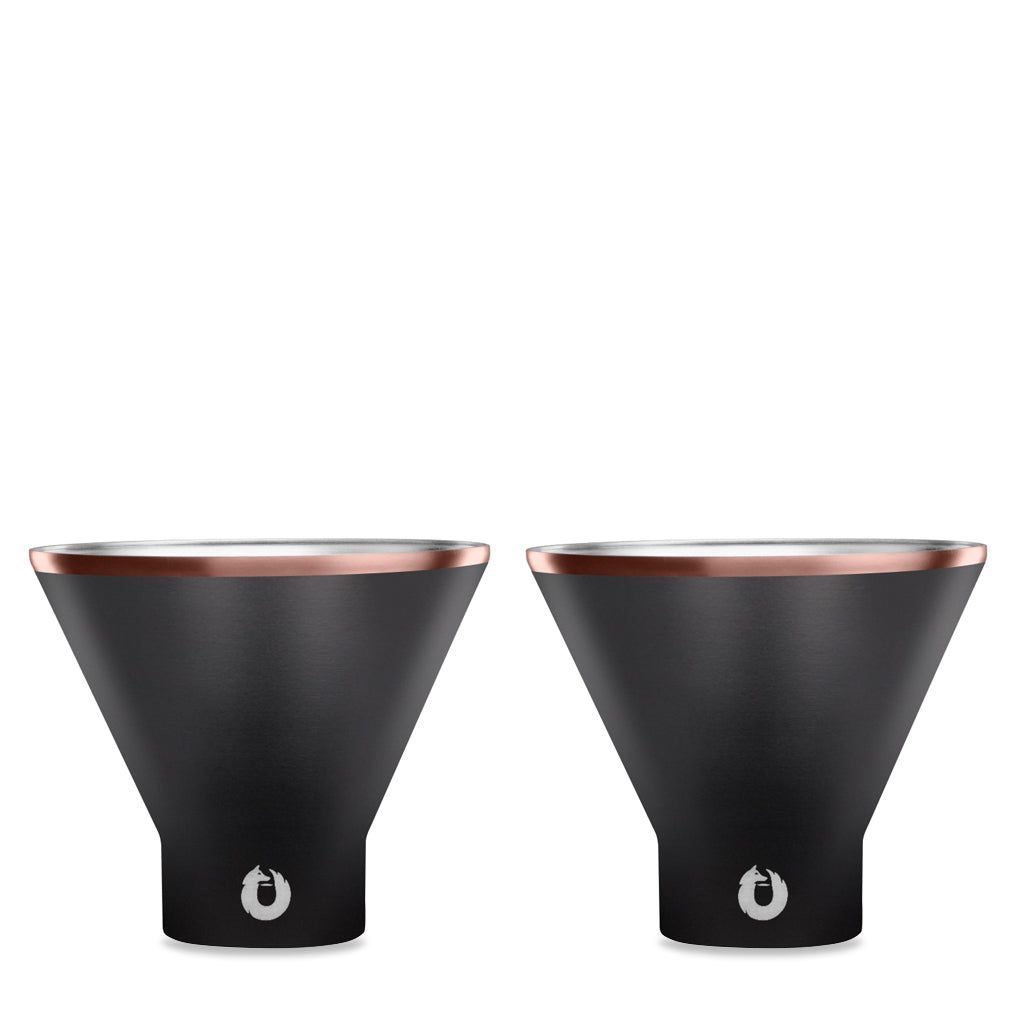 Stainless Steel Martini Glass, Set Of 2 - Black_maomaolike.com