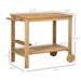 Outsunny Outdoor Bar Cart, Wood Rolling Home Bar & Serving Cart With 2 Shelves, Wine Bottle Holders For Garden, Dining Room, Natural_maomaolike.com
