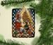Finnish Spitz And Santa Claus Porcelain Ornament Christmas Tree Hanging Decorations For Home Christmas Holiday, Rectangle, Gift, Multicolor_maomaolike.com