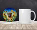Bullmastiff In Sunflowers Large Sandstone Coasters Pack Of 4 Absorbent Round Coasters Decor Gifts For Men Or Women, 4 In, Multicolor_maomaolike.com