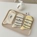Autumn Cute Dog Embroidery Trend Healing Striped Pure Cotton Breathable Mid Tube Socks Ins Casual Pile Socks_maomaolike.com