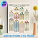 Addition & Subtraction Number Houses Math Table Painting Poster, Pastel-toned House-shaped Arithmetic Chart Poster, Practical Guide For Mastering_maomaolike.com