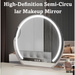 Semicircular LED With Three-Color Fill Light, Desktop Smart Touch Rechargeable Makeup Mirror, Dressing Mirror_maomaolike.com