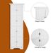 High Storage Cabinet With Door And 4 Shelves, Suitable For Living Room, Kitchen, Office, Bedroom, Bathroom, Modern Style, White_maomaolike.com