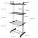 Clothes Drying Rack Rolling Collapsible Laundry Dryer Hanger Stand Rail Shelve Wardrobe Clothing Drying Racks W/ Dual Side Wings_maomaolike.com