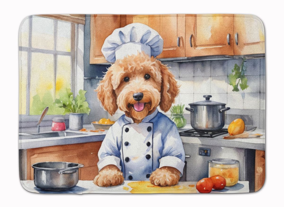 Goldendoodle The Chef Memory Foam Kitchen Mat Machine Washable Anti-Fatigue Mat Cushion Comfort Bath Mat Or Kitchen Rug_maomaolike.com
