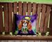 Cavalier Spaniel King Of Mardi Gras Throw Pillow Machine Washable, Indoor Outdoor Decorative Pillow For Couch, Bed Or Patio, 14Hx14W_maomaolike.com