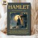 Hamlet Themed Painting Poster, Vintage Watercolor Style Hamlet & Castle Scene Poster, Timeless Literary Decor, Ideal For Study, Living Room And_maomaolike.com