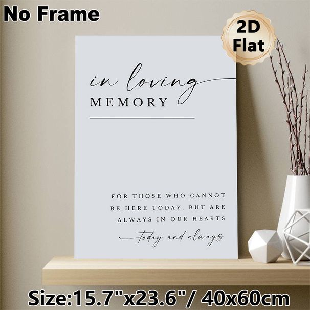 In Loving Memory Painting Poster, Minimalist Elegant Typographic Poster, Warm Heartfelt Message To Honor Loved Ones, Ideal For Home And Memorial_maomaolike.com