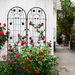 2 Pack Metal Garden Trellis 71" X 19.7" Rustproof Trellis For Climbing Plants Outdoor Flower Support Black_maomaolike.com
