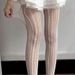Unisex Vertical mesh pants y2k Hottie patchwork black tights girl circle fishnet stockings_maomaolike.com