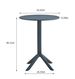 3 Piece Plastic Arm Chair Bistro GRS Premium Ocean Plastic, Charcoal_maomaolike.com