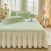 Ice Silk Latex Bed Skirt Set Three-Piece Single Washable Summer Cooling Pad Air Conditioning Mat Princess Style_maomaolike.com