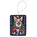 Corgi Christmas Porcelain Ornament Christmas Tree Hanging Decorations For Home Christmas Holiday, Rectangle, Gift, Multicolor_maomaolike.com
