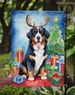 Bernese Mountain Dog Christmas Reindeer Garden Flag Mailbox Flag Decorative Yard Flag Banner Outside Patio Artwork Yard Flower Beds, Garden Size, Multicolor_maomaolike.com
