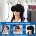 2 In 1 Travel Cotton Comfortable Neck Headrest With Eye Mask And Storage Bag 360° Support Airplane Pillow For Travelling_maomaolike.com