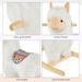 Kids Ride-On Rocking Horse Toy Llama Style Rocker Soft Plush Fabric For Children 3+ Years_maomaolike.com