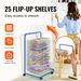 VEVOR Art Drying Rack 25 Removable Shelves Paint Drying Rack With 4 Wheels Blue_maomaolike.com
