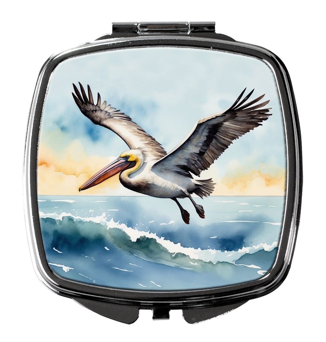 Pelican Soaring Compact Mirror Decorative Travel Makeup Mirror For Women Girls Gifts Pocket Makeup Mirror Folding Handheld_maomaolike.com
