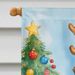 Brindle Greyhound Christmas Reindeer House Flag Large Porch Sleeve Pole Decorative Outside Yard Banner Artwork Wall Hanging, Polyester, House Size, Multicolor_maomaolike.com