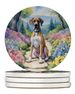 Great Dane Spring Path Large Sandstone Coasters Pack Of 4 Absorbent Round Coasters Decor Gifts For Men Or Women, 4 In, Multicolor_maomaolike.com
