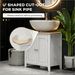 White Under Sink Cabinet With U-Shape And Adjustable Internal Shelf_maomaolike.com