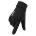 Suede gloves men's autumn and winter outdoor windproof plus velvet warm and long lock temperature half-finger dew two-finger riding gloves_maomaolike.com