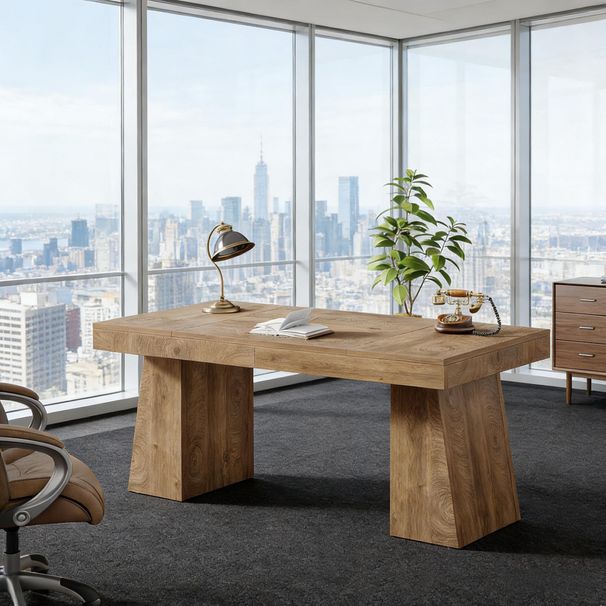 Executive Desk, Modern Wood Computer Desk Workstation Desk_maomaolike.com