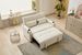 Futon Chair Bed Convertible Chair 3-in-1 Pull Out Sleeper Chair Beds With USB Ports,Wear-resistant And Anti-scratch, Armchair Bed Sleeper For Living Room, White_maomaolike.com