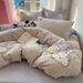 Manufacturer Wholesale INS Girly Cute Cartoon Towel Pure Four-Piece Set All Washed Cotton Embroidered Bedding_maomaolike.com