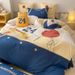 Basketball Shooting Boy Cartoon Embroidery 100% Autumn Winter Brushed Four-Piece Set Pure Cotton Children's Duvet Cover 1.8_maomaolike.com