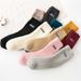 Wool Socks Women's Thickened Fleece-Lined Mid-Length Socks Winter All-Match Warm Super Thick Stockings Autumn and Winter Towel Socks_maomaolike.com