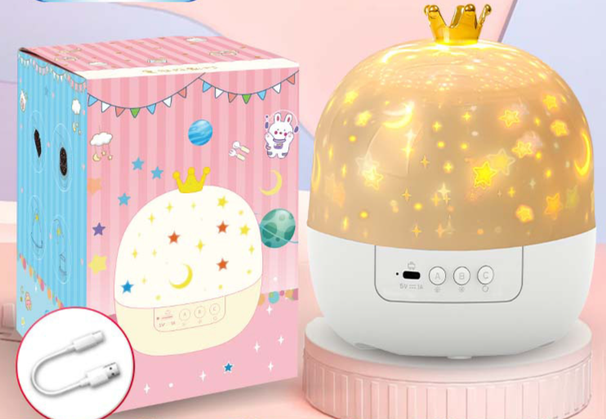 Box Music Lamp Projector For Children's Bedroom Dreamy Rotating Starry Sky_maomaolike.com