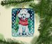 Poodle Christmas Porcelain Ornament Christmas Tree Hanging Decorations For Home Christmas Holiday, Rectangle, Gift, Multicolor_maomaolike.com