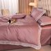 Wholesale French Princess Style Embroidered Pure Lace Edge Naked Sleep 100% Long-Staple Cotton Four-Piece Set_maomaolike.com