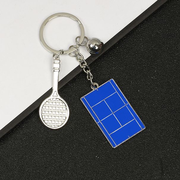 Unisex Paris Games key chain simulation sports metal tennis court key chain_maomaolike.com