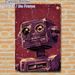 Vintage Robot Painting Poster, Retro Distressed Purple Robot Art Poster, Nostalgic Industrial-style Decor Suitable For Home Office, Game Room_maomaolike.com