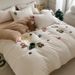Cartoon Cute Thickened Coral Milk Velvet Bedding Four-Piece Set With Fleece Flannel Duvet Cover Sheet Bed Skirt_maomaolike.com