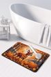 Red Miniature Pinscher Fall Memory Foam Kitchen Mat Machine Washable Anti-Fatigue Mat Cushion Comfort Bath Mat Or Kitchen Rug_maomaolike.com