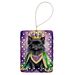 Affenpinscher King Of Mardi Gras Porcelain Ornament Christmas Tree Hanging Decorations For Home Christmas Holiday, Rectangle, Gift, Multicolor_maomaolike.com