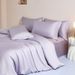 New LF Grade 100s Austrian Lenzing Tencel Four-Piece Set Spring Summer Solid Color Simple Silky Naked Sleep Sheet Bed Skirt_maomaolike.com