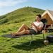 Folding Chaise Lounge Pool Chairs, Outdoor Sun Tanning Chairs With Pillow, Reclining Back, Steel Frame & Breathable Mesh_maomaolike.com