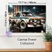 Vintage Rally Car Painting Poster, Moody Rainy Night Gritty Race Car Scene Poster, Realistic Dynamic Automotive Artwork Ideal For Garage, Man Cave Or_maomaolike.com