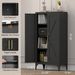 Metal Adjustable 2 Doors Metal Storage Cabinet Kitchen Pantry Cabinet With Adjustable Shelves All Steel Cabinet Locker For Kitchen, Living Room, Dining Room And Office_maomaolike.com