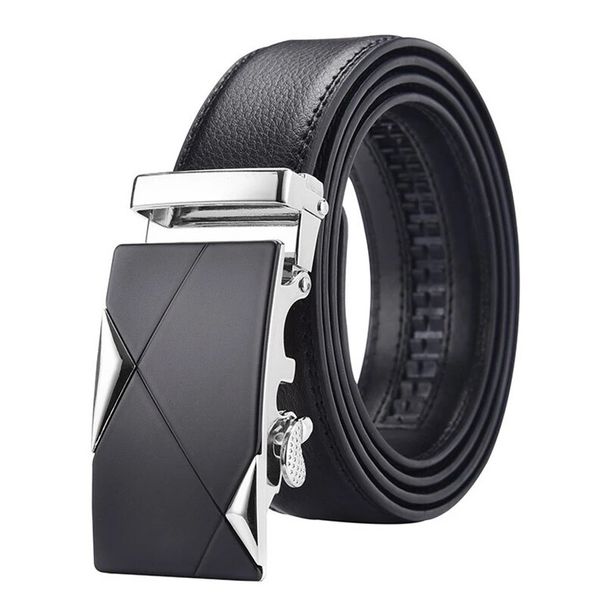Fashion Business Men'S Genuine Luxury Brand Metal Buckle High-Quality PU Leather Soft Belt With Cargo Pants Jeans_maomaolike.com