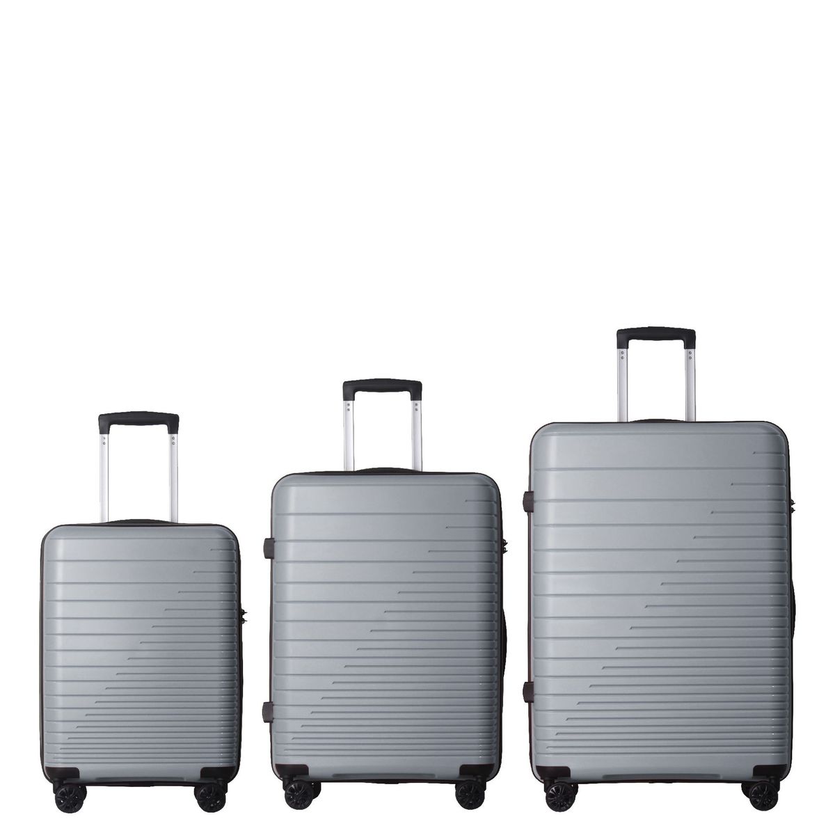 Luggage Set 3 Piece, PP Hardshell Carry On Suitcase With Spinner Wheels & TSA Lock, Lightweight Suitcases For Business, Trip, (20"/24"/28"), Gray_maomaolike.com