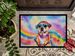 Pug Hippie Dawg Doormat Front Door Mat Indoor Outdoor Rugs For Entryway, Non Slip Washable Low Pile, 24H X 36W_maomaolike.com