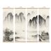 New Chinese Style Solid Wood Hanging Decorative Scroll Beautiful Landscape Sofa Background Wall Spray Painting_maomaolike.com