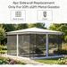White Replacement Mesh Sidewall Netting For 10' X 12' Gazebos And Canopy Tents With Zippers, (Sidewall Only)_maomaolike.com