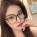 Unisex Olive Green Glasses Myopic Female Anti-blue Light Prescription Plain Thin Square Eye Frame Fashion Man_maomaolike.com